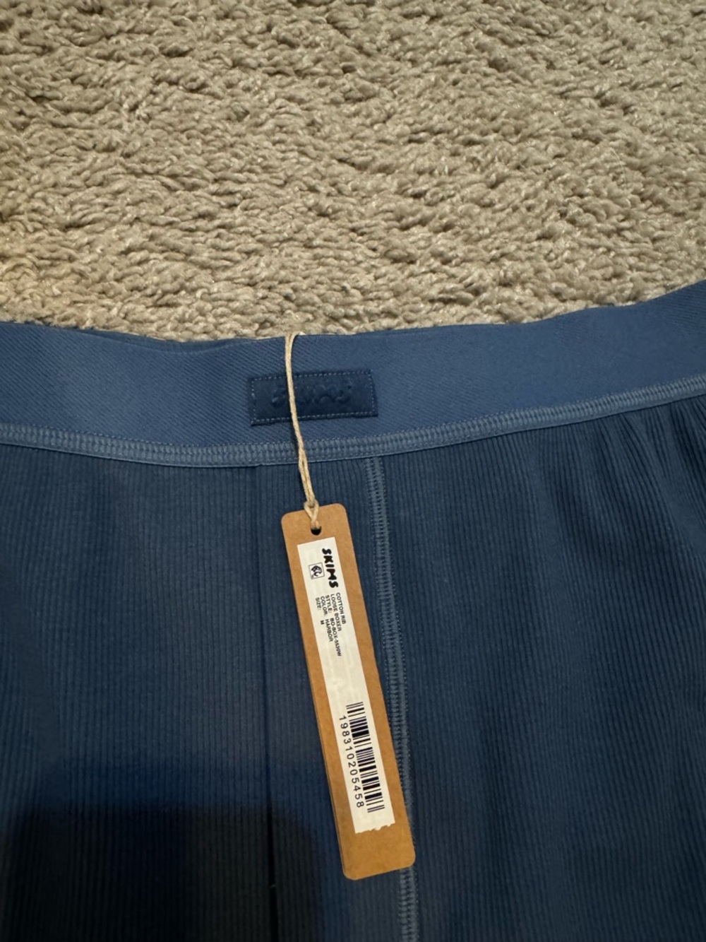 Skims Cotton Rib Loose Boxer Shorts - Picture 2 of 4